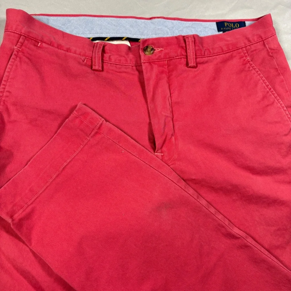 Polo‎ Ralph Lauren The Polo Chino Mens 32/32 Coarl Stretch Slim Fit Twill Pants